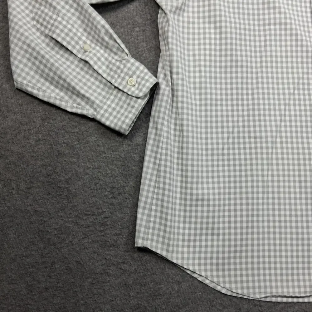 Polo Ralph Lauren Shirt Mens XL Gray Check Classic Fit Long Sleeve Button Up